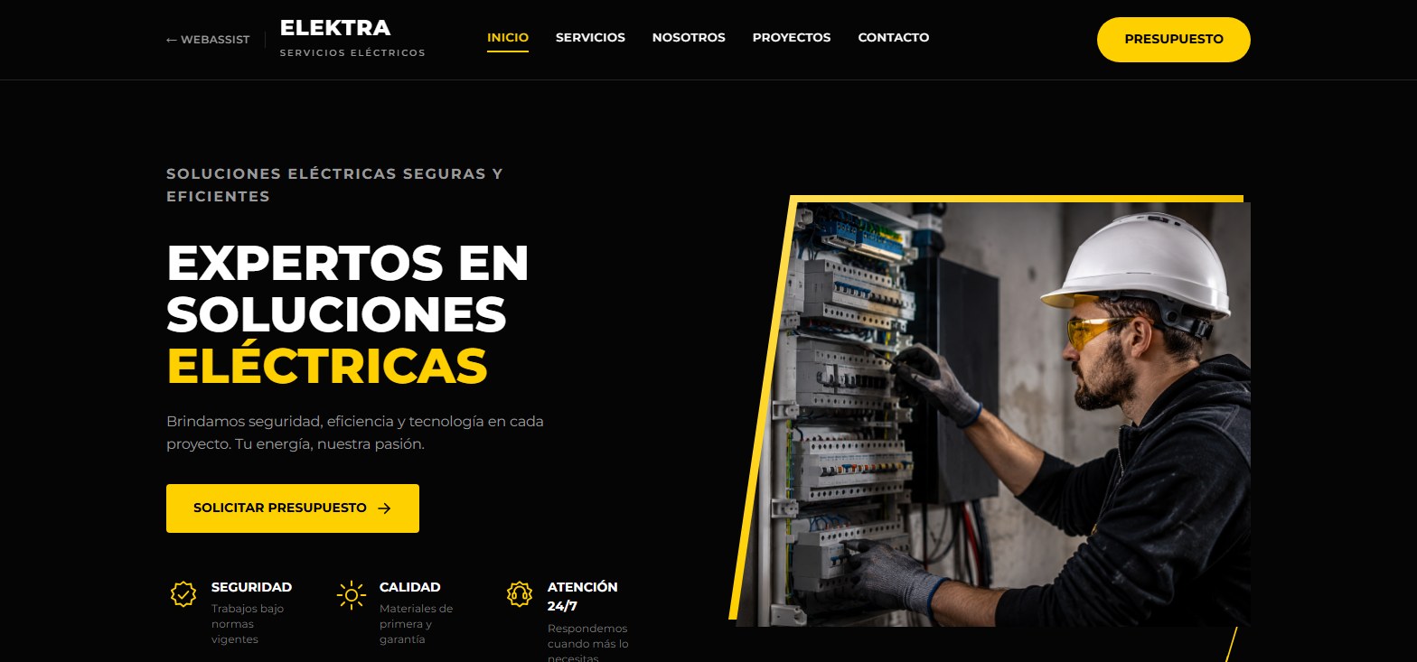 Elektra — web de servicios eléctricos