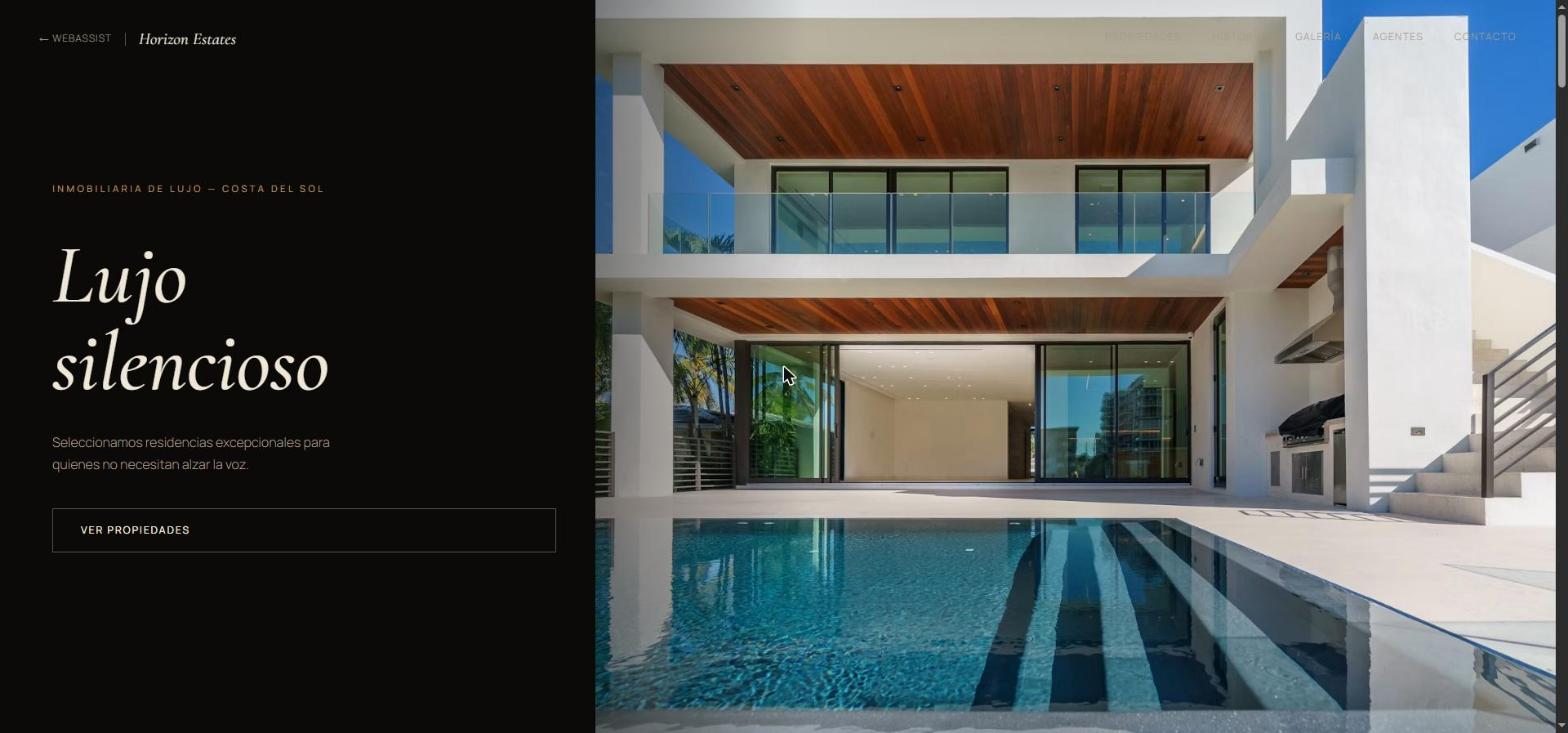 Horizon Estates — web de inmobiliaria de lujo